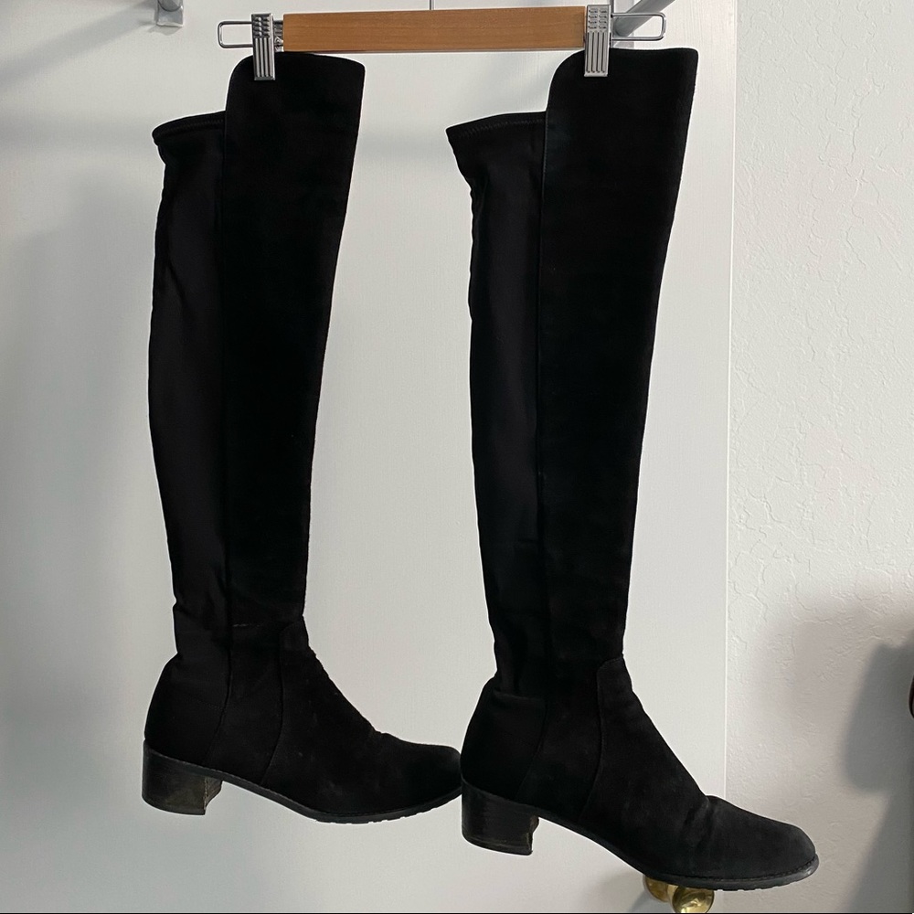 Stuart Weitzman Reserve Over-the-Knee Boots, Black, 8M.